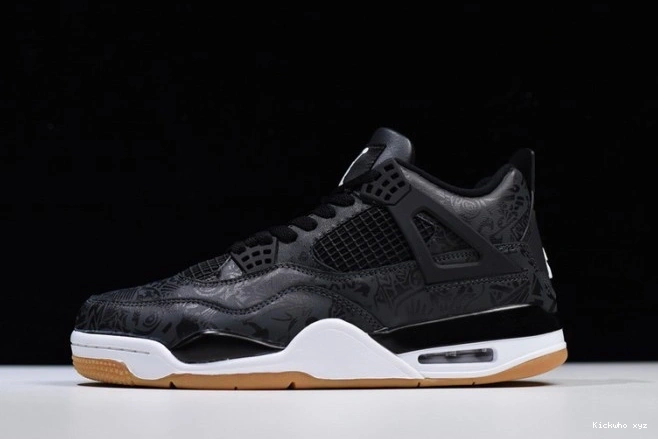Laser CI1184-001 Air Jordan Black Retro 4 0710